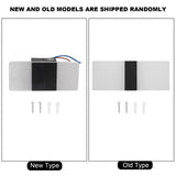 LED Acrylic Indoor Room Wall Mounted Sconce Light Bed Night Lamp (Warm Light & Black S)