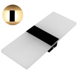 LED Acrylic Indoor Room Wall Mounted Sconce Light Bed Night Lamp (Warm Light & Black L)
