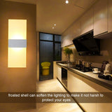 LED Acrylic Indoor Room Wall Mounted Sconce Light Bed Night Lamp (Warm Light & White L)