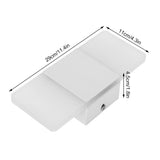 LED Acrylic Indoor Room Wall Mounted Sconce Light Bed Night Lamp (Warm Light & White L)