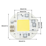 AC100-260V 50W Cold White High Power Integrated Chip Light Source COB Bead Spotlight Bulb