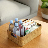 Handmade Seaweed Storage Basket Woven Storage Box with Handle for Home Kitchen Office In Australia - Darrahopens