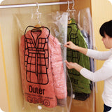Side Pull Hanging Vacuum Compression Bag Clothes Hook Hanging Clothes Storage and Finishing Bag Clothing Dust Cover