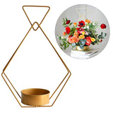 Geometric Shape Portable Flower Basket Metal Flower Basket