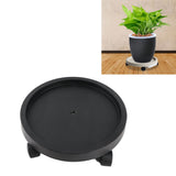 Rolling Plant Stand 4 Wheels Thickened Plastic Flower Pot Moving Tray for Home Garden Indoor Outdoor 34cm ID Black