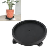 Rolling Plant Stand 4 Wheels Thickened Plastic Flower Pot Moving Tray for Home Garden Indoor Outdoor 34cm ID Black