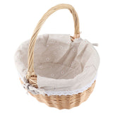 Rattan Storage Basket Hand Made Oval Picnic Storage Basket for Indoor Outdoor 28x26x20cm Daisy In Australia - Darrahopens