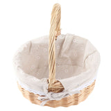 Rattan Storage Basket Hand Made Oval Picnic Storage Basket for Indoor Outdoor 28x26x20cm Daisy In Australia - Darrahopens