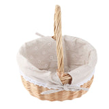 Rattan Storage Basket Hand Made Oval Picnic Storage Basket for Indoor Outdoor 28x26x20cm Daisy In Australia - Darrahopens