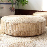 Japanese Style Handcrafted Tatami Floor Pillow Sitting Cushion Round Padded Room Floor Straw Mat for Outdoor Seat 50x6cm In Australia - Darrahopens