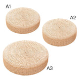 Japanese Style Handcrafted Tatami Floor Pillow Sitting Cushion Round Padded Room Floor Straw Mat for Outdoor Seat 50x6cm