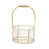Golden Iron Crafts Hand Gift Flower Basket Handheld Flower Basket Flower Bundle Packaging Basket In Australia - Darrahopens
