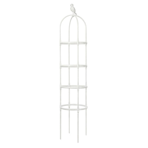 Plant Climbing Stand Metal Pipe Plant Flower Support with Bird Head Decoration White In Australia - Darrahopens