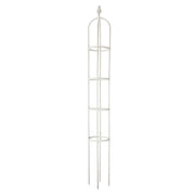 Plant Climbing Stand Metal Pipe Plant Flower Support with Bird Head Decoration White