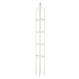 Plant Climbing Stand Metal Pipe Plant Flower Support with Bird Head Decoration White