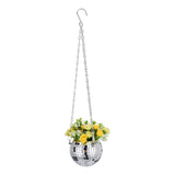 2PCS Disco Ball Planter Large Capacity Multifunctional Hanging Disco Ball Flower Pot for Gardens Terraces