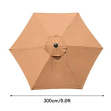 2pcs Patio Umbrella Replacement Canopy Beige 9.8ft 6 Ribs Umbrella Canopy for Outdoor Courtyard Terrace
