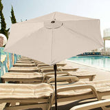 2pcs Patio Umbrella Replacement Canopy Beige 9.8ft 6 Ribs Umbrella Canopy for Outdoor Courtyard Terrace