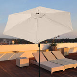 2pcs Patio Umbrella Replacement Canopy Beige 9.8ft 6 Ribs Umbrella Canopy for Outdoor Courtyard Terrace