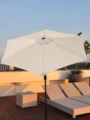 2pcs Patio Umbrella Replacement Canopy Beige 9.8ft 6 Ribs Umbrella Canopy for Outdoor Courtyard Terrace