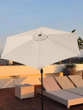 2pcs Patio Umbrella Replacement Canopy Beige 9.8ft 6 Ribs Umbrella Canopy for Outdoor Courtyard Terrace