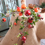 5pcs 6 Head Artificial Pomegranate Branch Stem Faux Fruit for Vase Realistic Faux Pomegranates Tree Branch for Decoration Home Party Red In Australia - Darrahopens