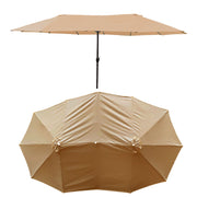 Khaki Sun Umbrella Cloth Water Proof Resilient UPF30+ Protection Beach Umbrella Cloth For Courtyard Camping In Australia - Darrahopens