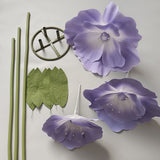 Artificial Flowers Decorative 3 Stems False Flowers for Wedding Birthday Party Photography Shop Light Purple In Australia - Darrahopens