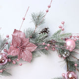 Artificial Xmas Decor Flower and Pine Needles Artificial Xmas Hanging Decor for Home Rattan In Australia - Darrahopens