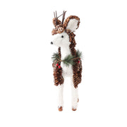 Xmas Deer Decoration Exquisite Cute Desktop Holiday Simulation Elk Figurine for Show Window Decoration