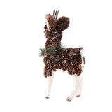 Xmas Deer Decoration Exquisite Cute Desktop Holiday Simulation Elk Figurine for Show Window Decoration