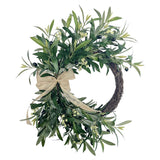 Artificial Olive Wreath 45cm Front Door Greenery Wreath with Olive Leaves Beans for Spring Home Decor In Australia - Darrahopens