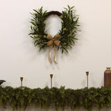 Artificial Olive Wreath 45cm Front Door Greenery Wreath with Olive Leaves Beans for Spring Home Decor