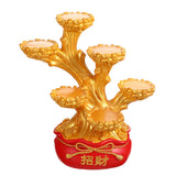 Fortune Statue Resin Fortune Figurine Chinese New Year Decoration for Home Office Money Tree Gold