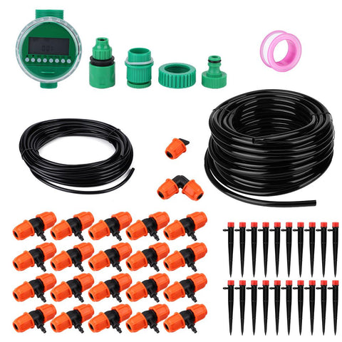 20m Garden Irrigation Timer Controller with 8-Holes Dripper Drip Irrigation Watering Kit In Australia - Darrahopens