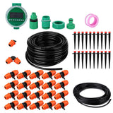 20m Garden Irrigation Timer Controller with 8-Holes Dripper Drip Irrigation Watering Kit