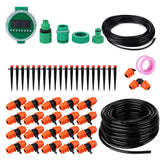 20m Garden Irrigation Timer Controller with 8-Holes Dripper Drip Irrigation Watering Kit