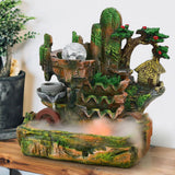Distinctive Desktop Water Fountain Simulation Rockery Landscape Ornament with Atomizing EffectEU Plug 220V