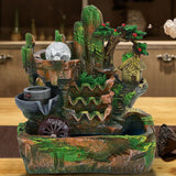 Distinctive Desktop Water Fountain Simulation Rockery Landscape Ornament with Atomizing EffectEU Plug 220V