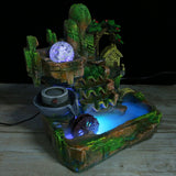 Distinctive Desktop Water Fountain Simulation Rockery Landscape Ornament with Atomizing EffectEU Plug 220V