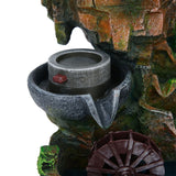 Distinctive Desktop Water Fountain Simulation Rockery Landscape Ornament with Atomizing EffectEU Plug 220V