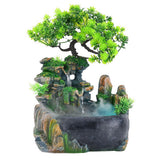 Small Rockery with Spray Fountain Waterfall Fog Water Pump Atomizer