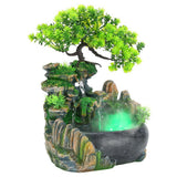 Small Rockery with Spray Fountain Waterfall Fog Water Pump Atomizer