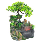 Small Rockery with Spray Fountain Waterfall Fog Water Pump Atomizer