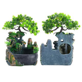 Small Rockery with Spray Fountain Waterfall Fog Water Pump Atomizer