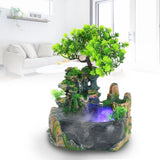 Small Rockery with Spray Fountain Waterfall Fog Water Pump Atomizer