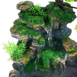 Small Rockery with Spray Fountain Waterfall Fog Water Pump Atomizer