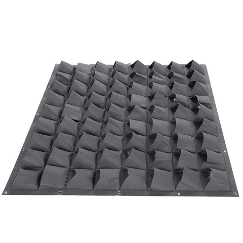 Indoor Outdoor 72 Pockets Garden Vertical Wall Hanging Planter Plant Growing Bags Gray In Australia - Darrahopens