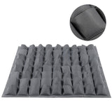 Indoor Outdoor 72 Pockets Garden Vertical Wall Hanging Planter Plant Growing Bags Gray