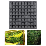 Indoor Outdoor 72 Pockets Garden Vertical Wall Hanging Planter Plant Growing Bags Gray